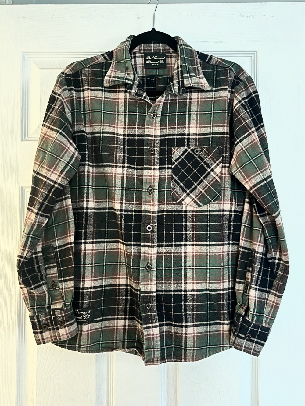 Vermont Flannel Co. Men's Fitted Plaid Flannel Shirt USA Made - Earth, Med